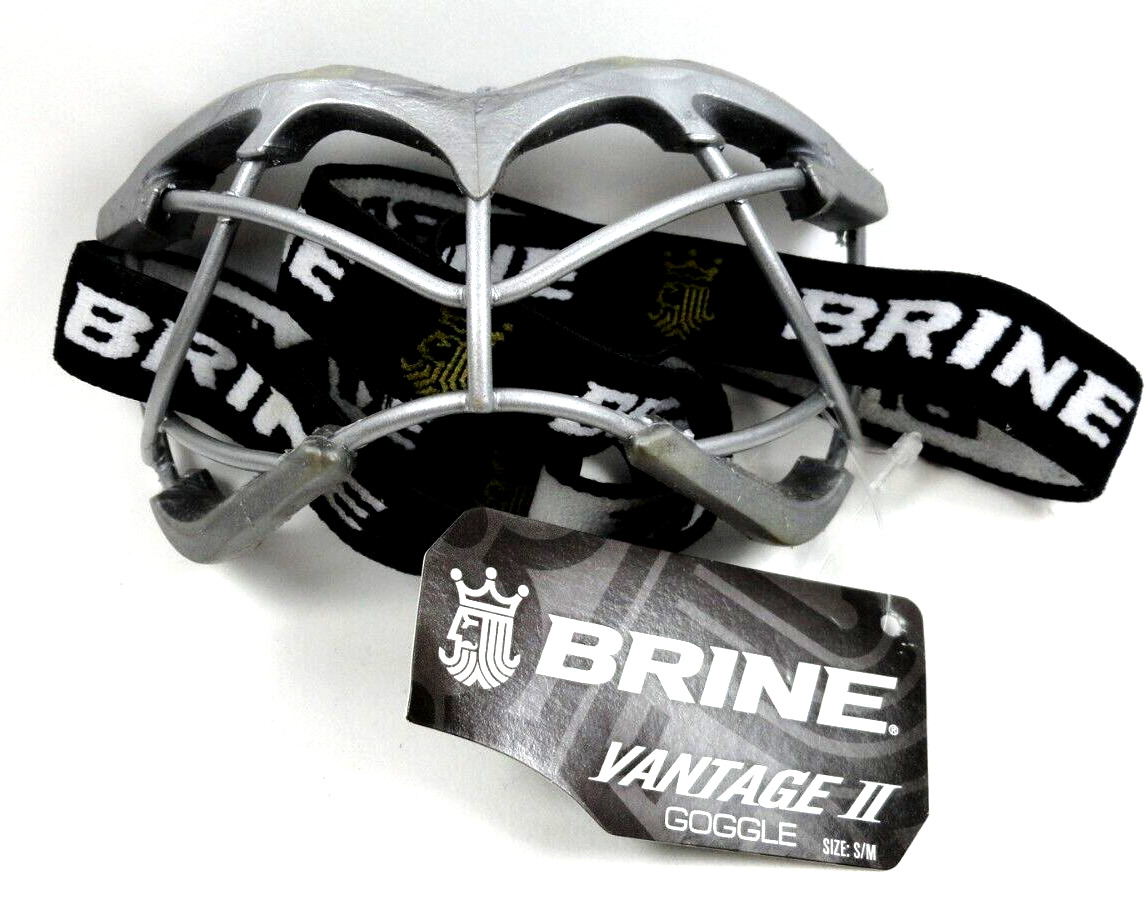 Brine Vantage 2 Beginner Silver Lacrosse Goggles Eye Mask Field Hockey