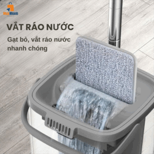 Cây Lau Nhà Tự Vắt Thông Minh Chổi Lau Nhà Tự Vắt Thông Minh Bộ Lau Nhà 360 Độ Cao Cấp Tiện Lợi - Hình ảnh 4