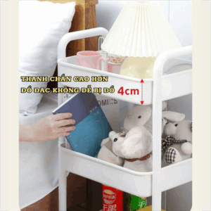 Kệ Đựng Đồ Đa Năng Kệ 3 Tầng 4 Tầng Có Bánh Xe Đẩy Chuyên Dụng Chất Liệu Nhựa Cao Cấp - Hình ảnh 4