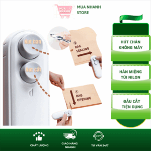 Máy ép miệng túi sạc pin đa dụng kèm nam châm & đầu cắt tiện dụng, hút chân không máy hàn miệng túi - Hình ảnh 4