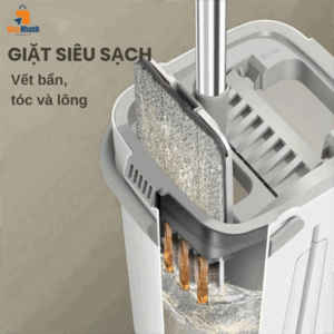Cây Lau Nhà Tự Vắt Thông Minh Chổi Lau Nhà Tự Vắt Thông Minh Bộ Lau Nhà 360 Độ Cao Cấp Tiện Lợi - Hình ảnh 3